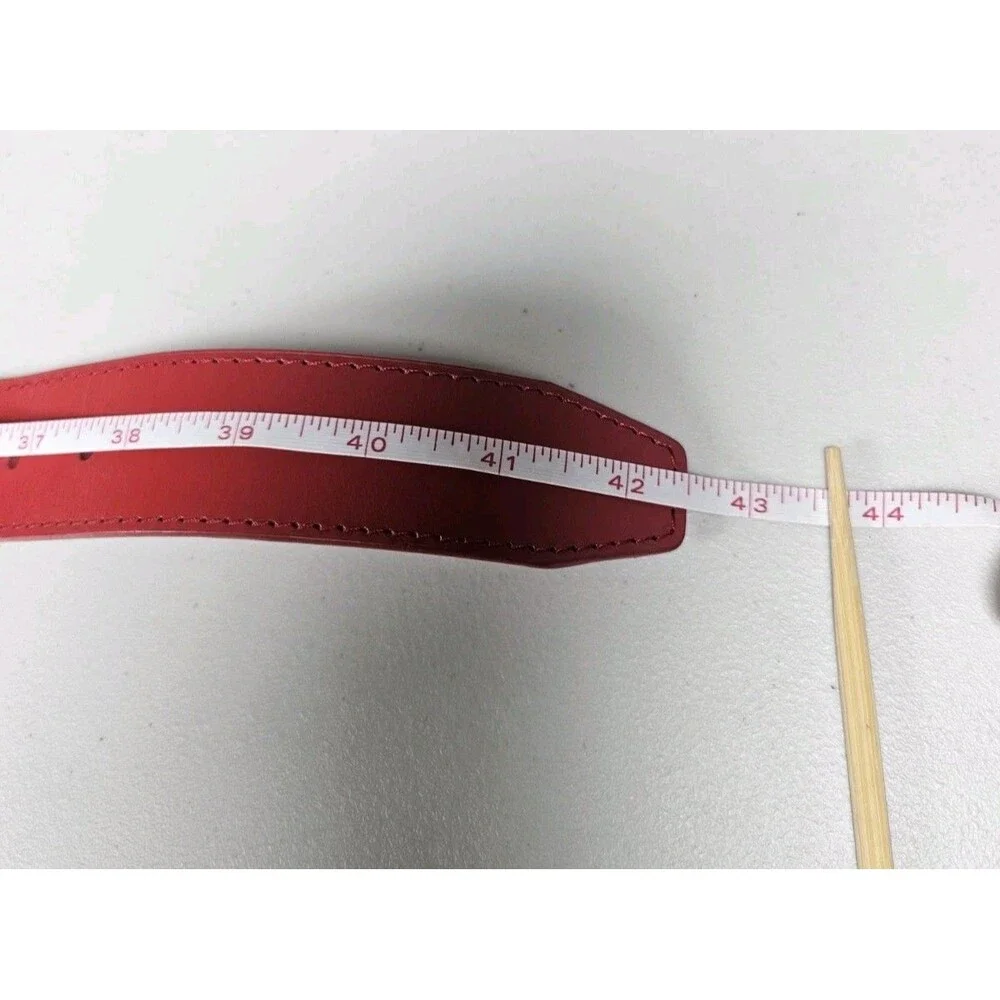 Vintage Oakley Ellipse Golf Red Leather Belt Black Buckle 2011 Y2K Tech Size L
